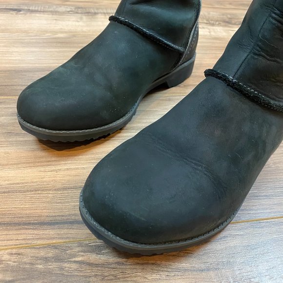 Eddie Bauer Tall Riding Boots Herringbone Accent Women's 9 Color Black/Gray - Picture 3 of 11